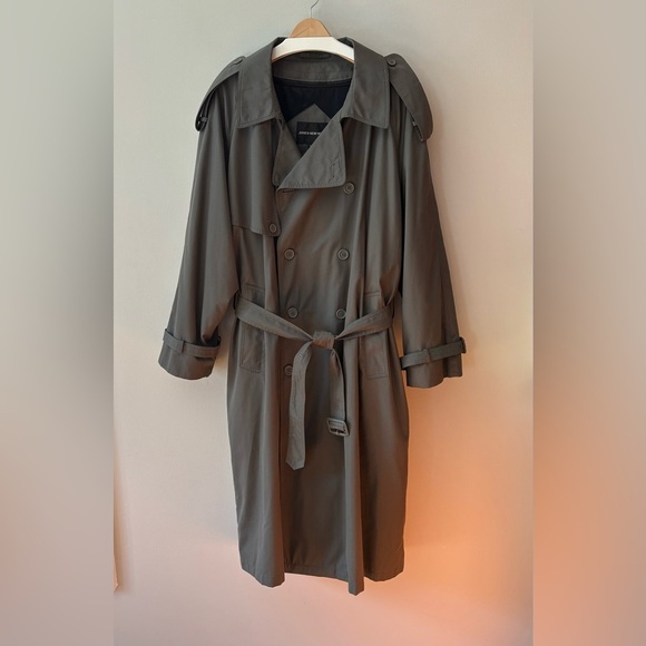 Jones New York Other - Jones New York Trench Coat Wool Liner Green Grey Size 46R